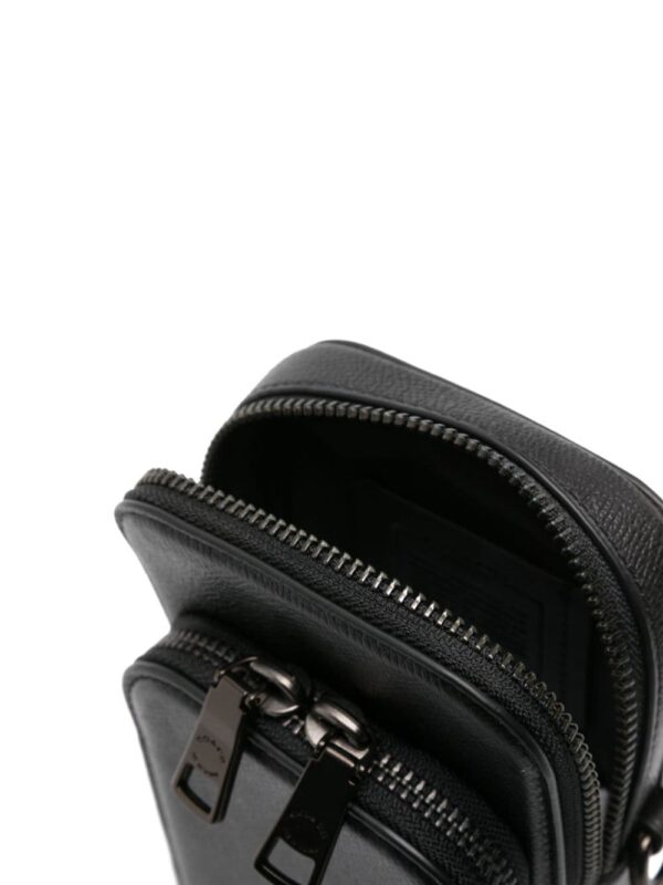 Coach logo-plaque leather messenger bag - Image 5