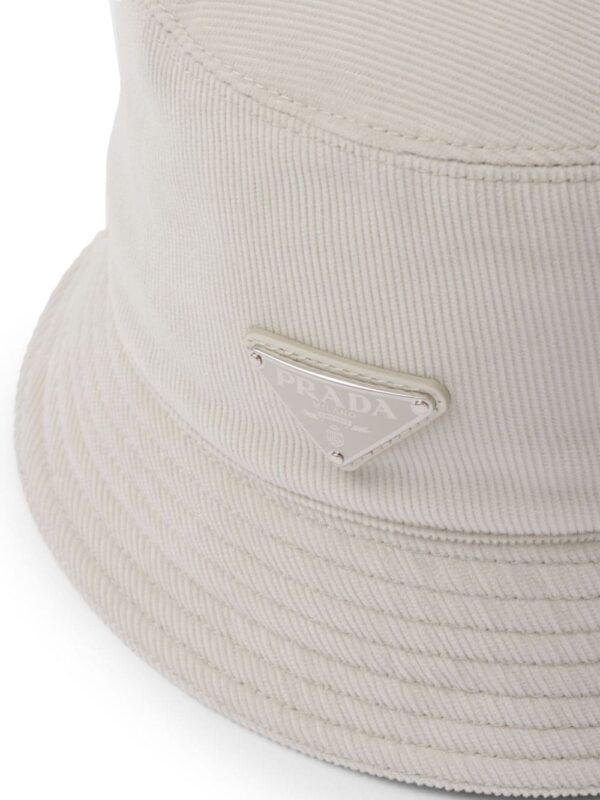 Prada triangle-logo corduroy bucket hat - Image 2