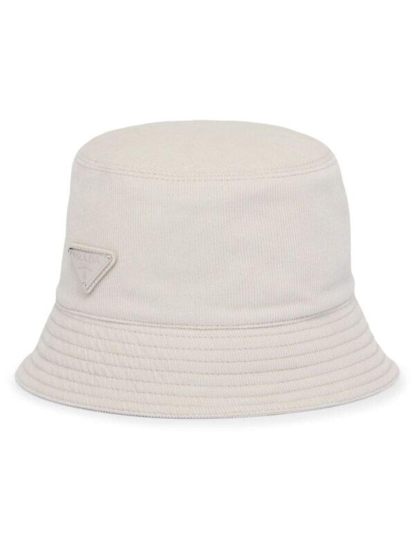 Prada triangle-logo corduroy bucket hat