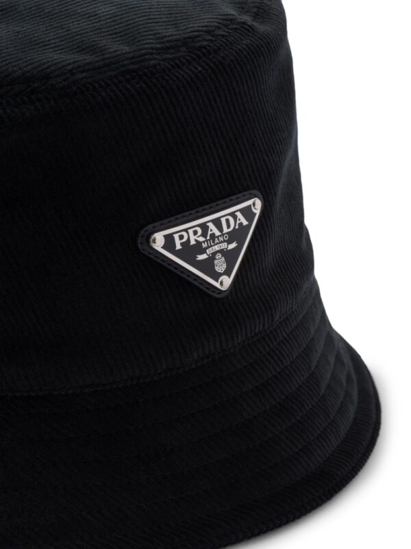 Prada triangle-logo corduroy bucket hat - Image 2