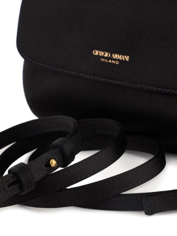 Giorgio Armani small La Prima suede shoulder bag - Image 5