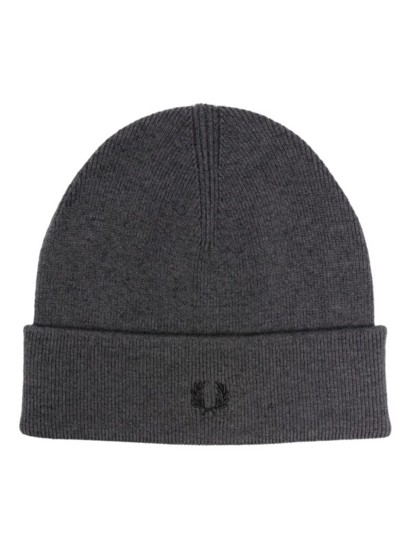 Fred Perry logo-embroidered turn up-brim beanie