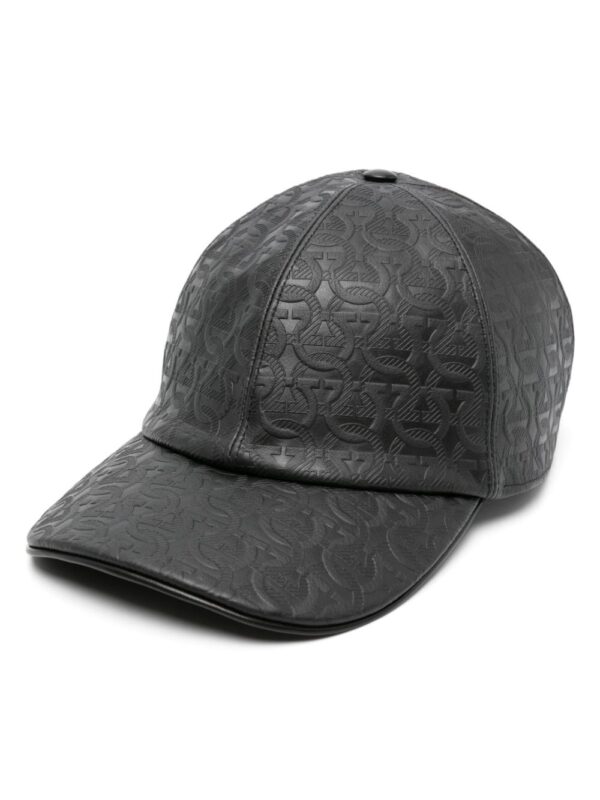 Ferragamo Gancini leather baseball cap