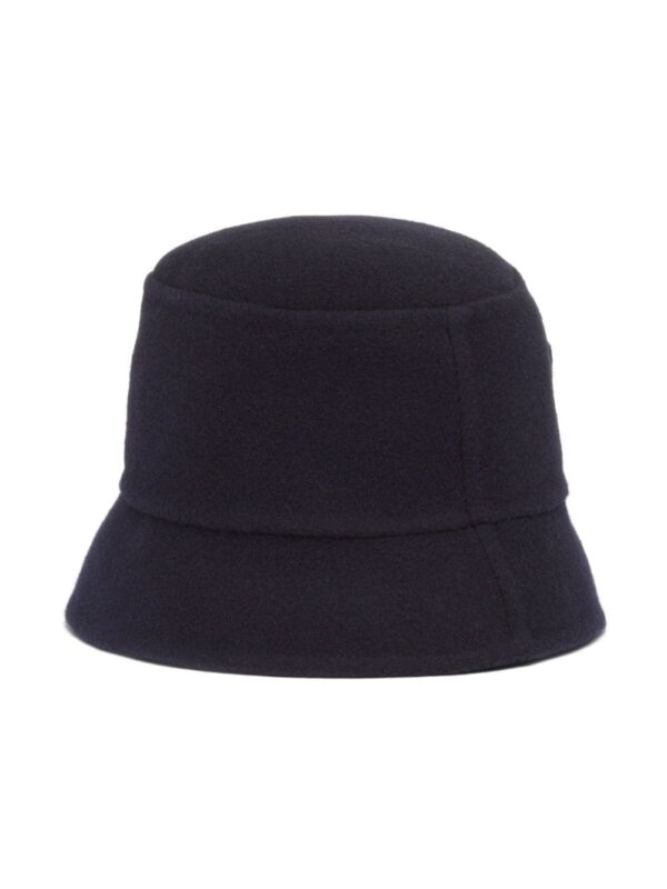 Prada triangle-logo velour bucket hat - Image 2