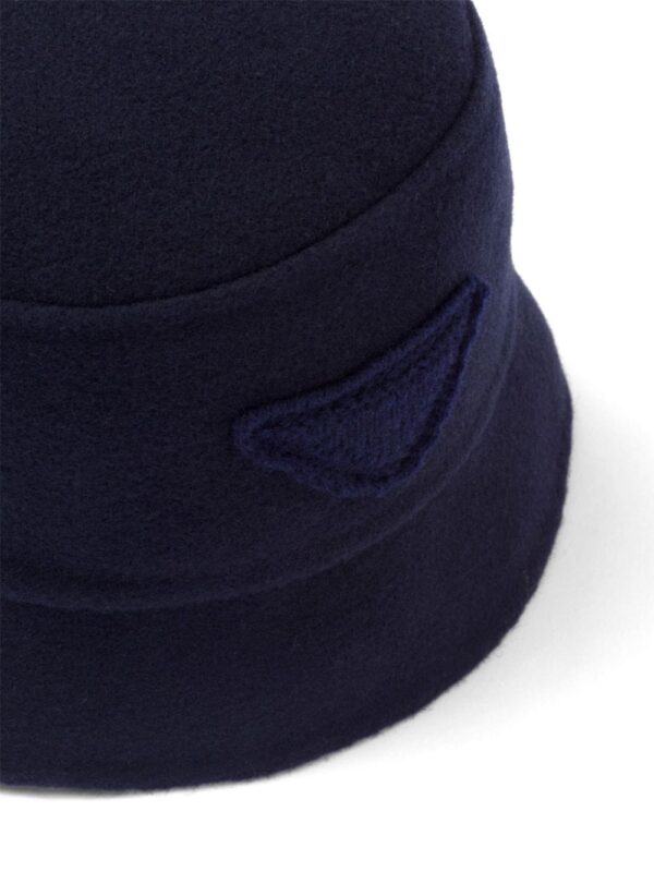 Prada triangle-logo velour bucket hat - Image 3