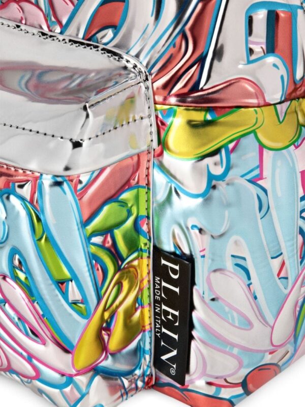 Philipp Plein Bombing Graffiti metallic leather backpack - Image 4