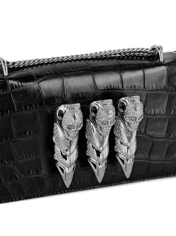 Philipp Plein small skull-appliqué shoulder bag - Image 4