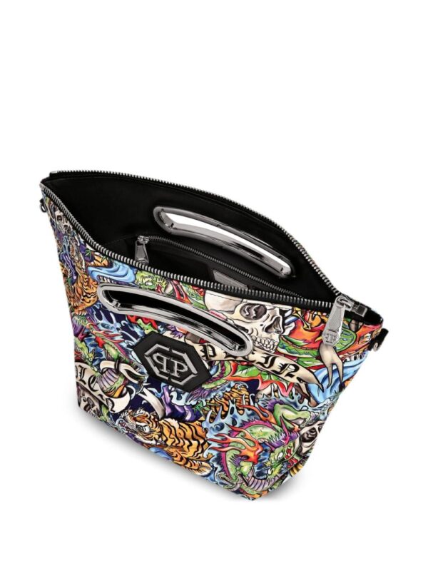 Philipp Plein medium Tattoo-print tote bag - Image 3
