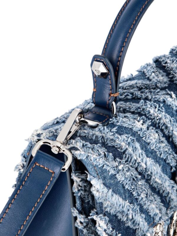 Philipp Plein large Denim tote bag - Image 4