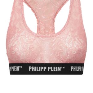 Philipp Plein  logo-band lace racerback bralette