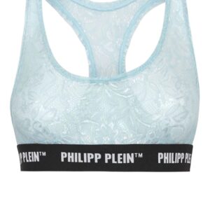 Philipp Plein  logo-band lace racerback bralette