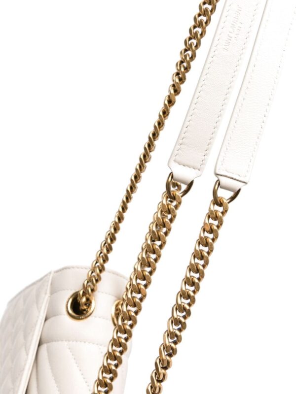 Saint Laurent medium Envelope logo-plaque quilted shoulder bag - Image 4
