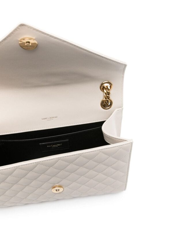 Saint Laurent medium Envelope logo-plaque quilted shoulder bag - Image 5