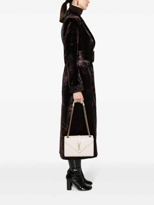 Saint Laurent medium Envelope logo-plaque quilted shoulder bag - Image 2