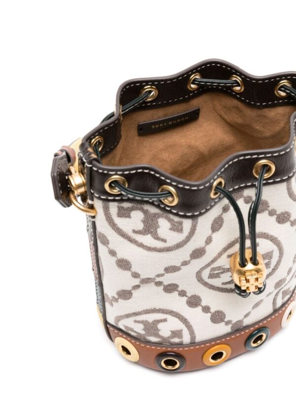 Tory Burch T Monogram jacquard cotton bucket bag - Image 5
