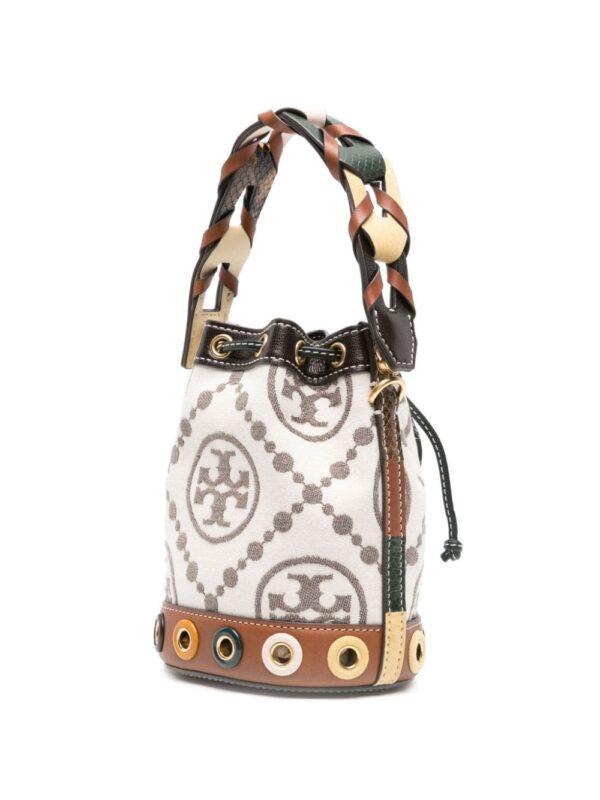 Tory Burch T Monogram jacquard cotton bucket bag - Image 3