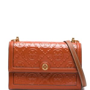 Tory Burch T Monogram patent-leather crossbody bag