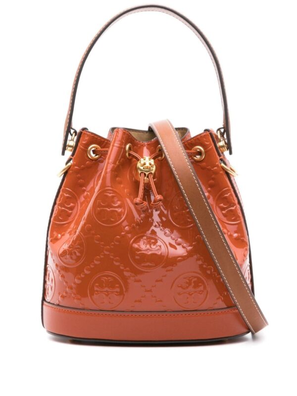 Tory Burch Double T embossed-monogram bucket bag