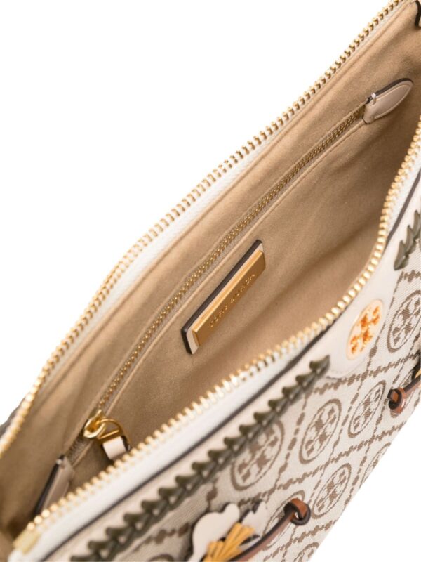 Tory Burch T Monogram floral-appliqué shoulder bag - Image 5