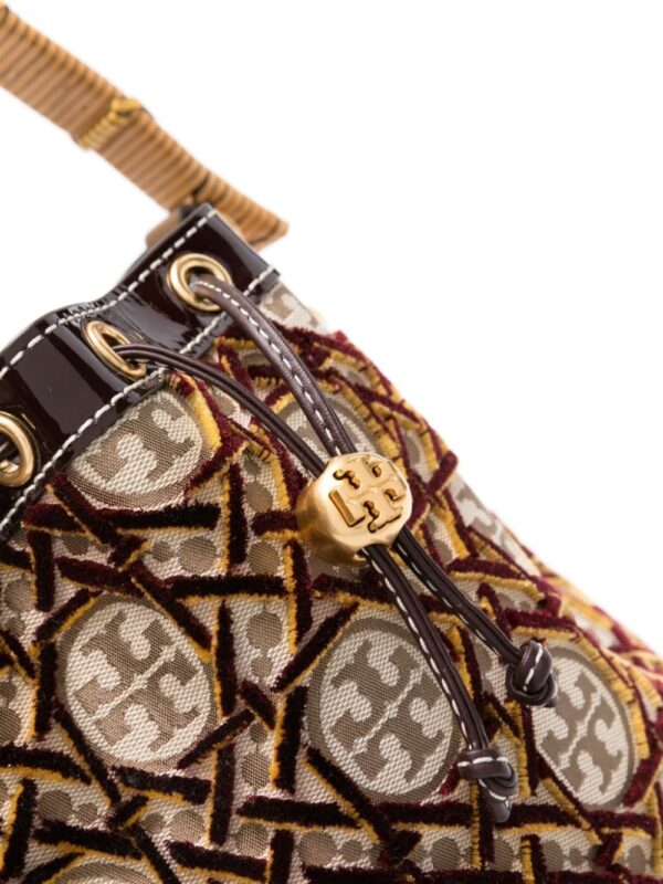 Tory Burch Double T-monogram fil coupé bucket bag - Image 4