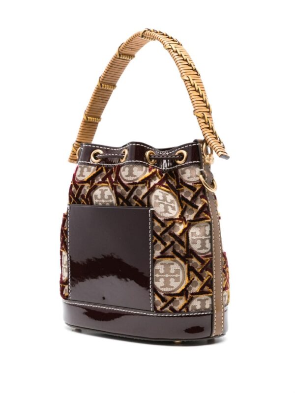 Tory Burch Double T-monogram fil coupé bucket bag - Image 3