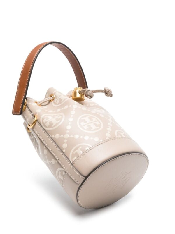 Tory Burch mini T Monogram-embossed bucket bag - Image 4