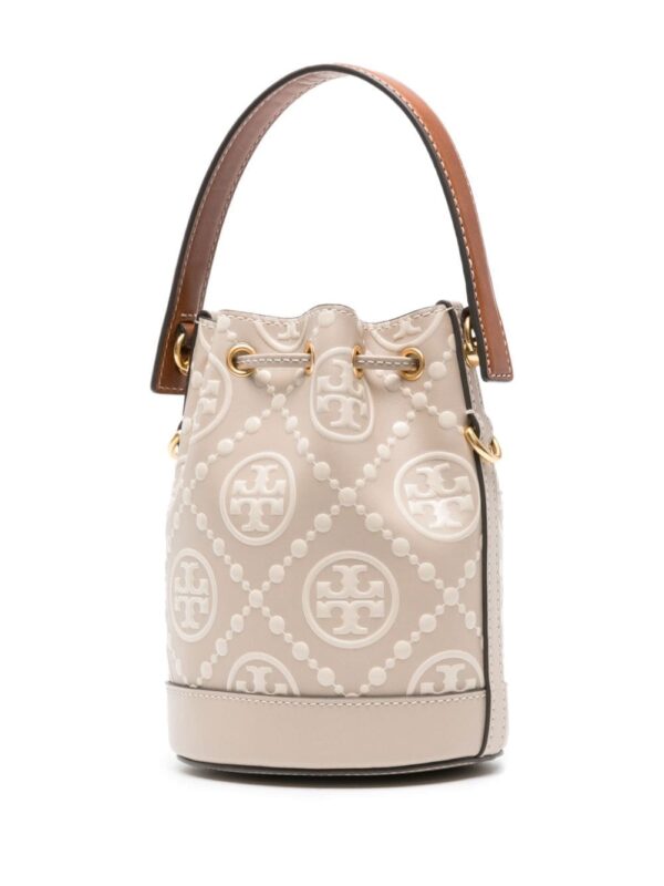 Tory Burch mini T Monogram-embossed bucket bag - Image 3