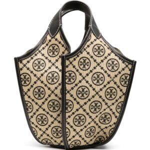 Tory Burch T-monogram Lampshade leather tote bag