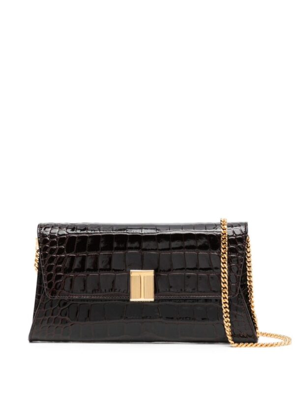 TOM FORD Nobile crocodile-embossed clutch bag