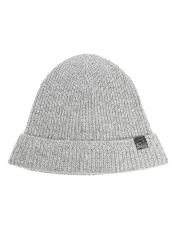 TOM FORD logo-patch ribbed beanie