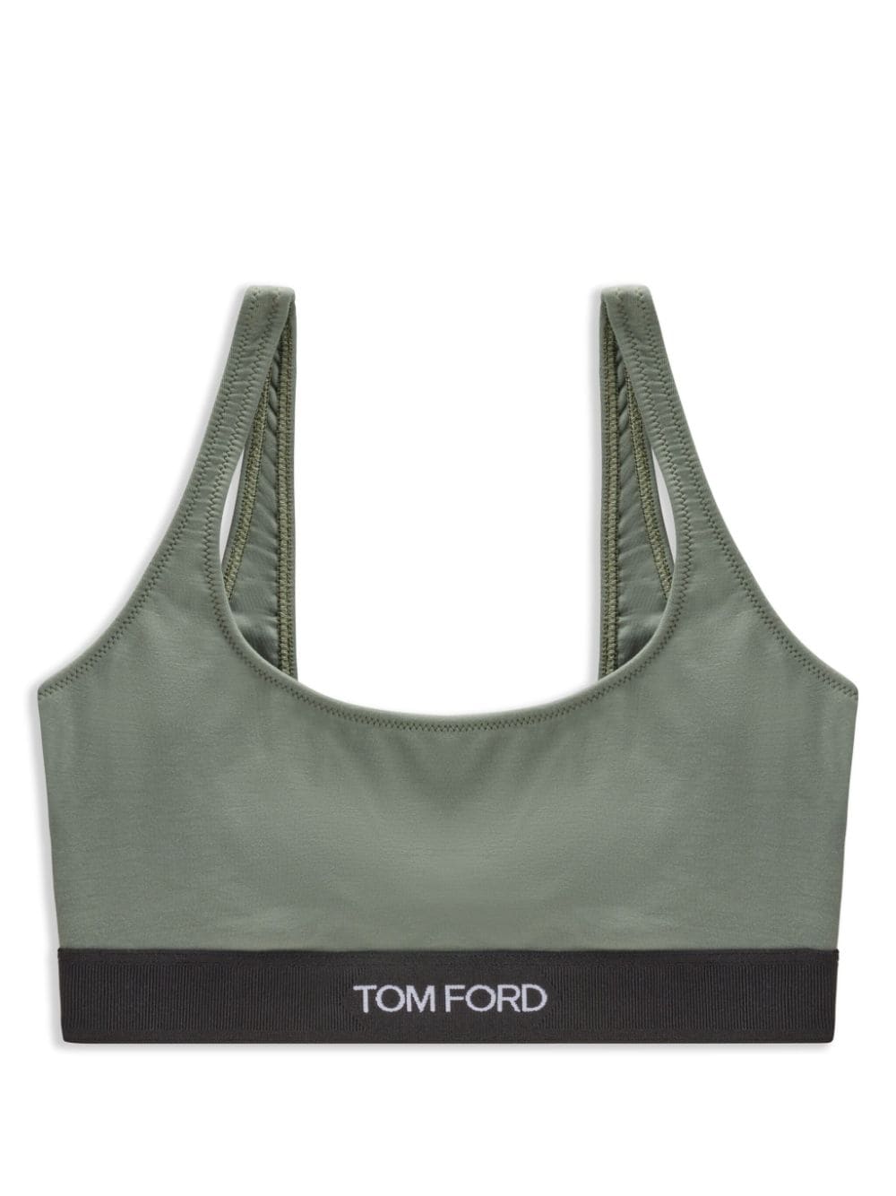 TOM FORD logo-print scoop-neck bra