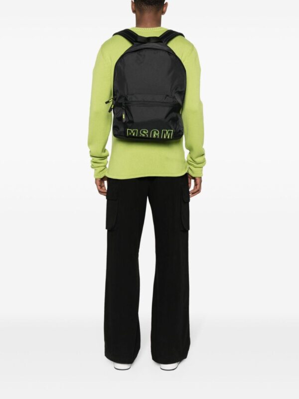MSGM embroidered-logo zip-up backpack - Image 4