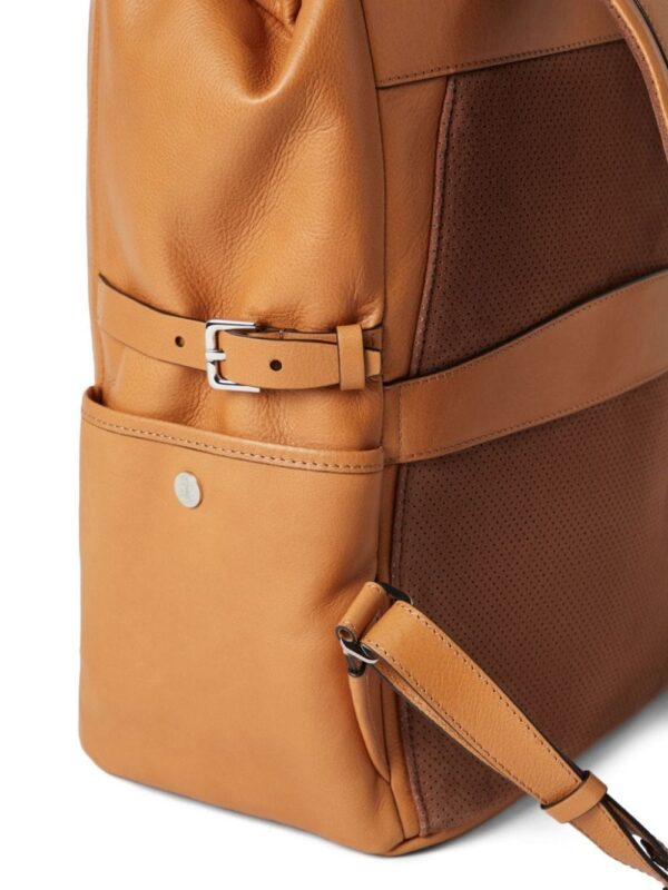 Brunello Cucinelli buckle-fastened leather backpack - Image 4