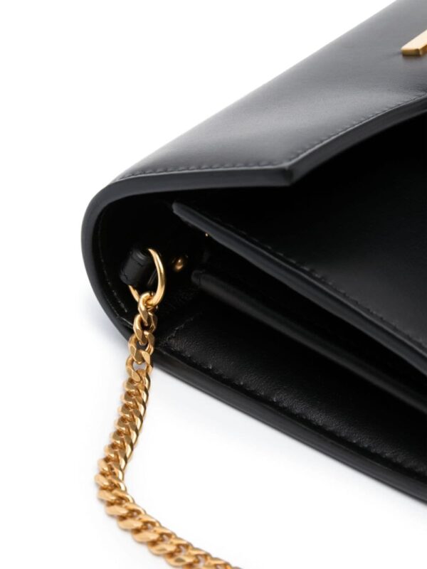 Balmain logo-plaque leather crossbody bag - Image 4