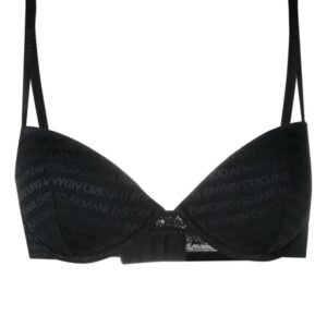 Emporio Armani logo-jacquard padded bra