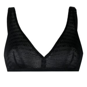 Emporio Armani logo-jacquard triangle bralette