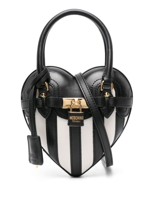 Moschino padlock-detail leather tote bag