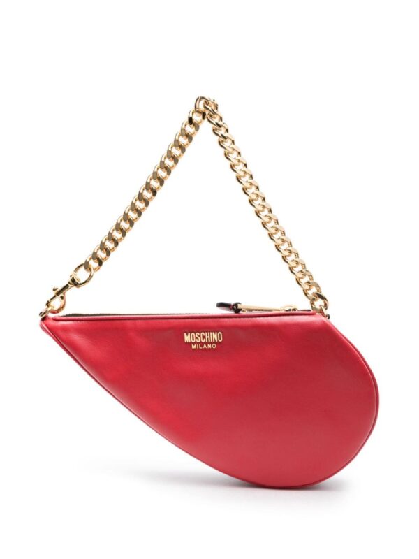 Moschino asymmetric leather shoulder bag