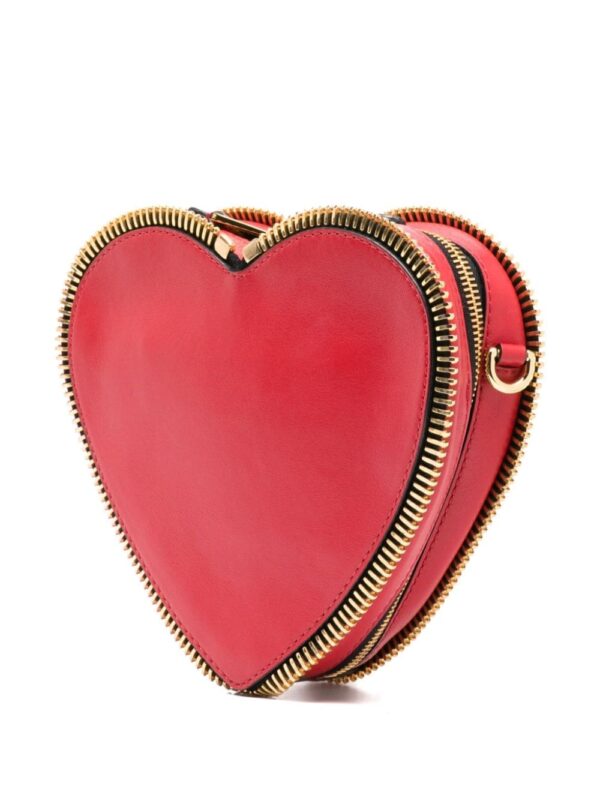 Moschino heart-shaped zip-detailing clutch bag - Image 3