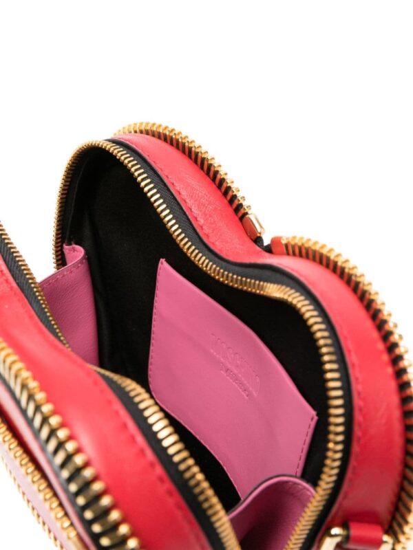 Moschino heart-shaped zip-detailing clutch bag - Image 5