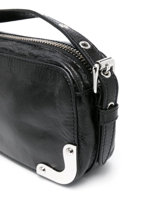 Moschino logo-plaque leather crossbody bag - Image 4
