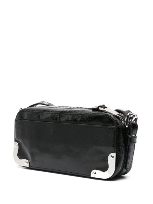 Moschino logo-plaque leather crossbody bag - Image 3