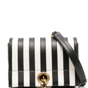 Moschino striped leather shoulder bag