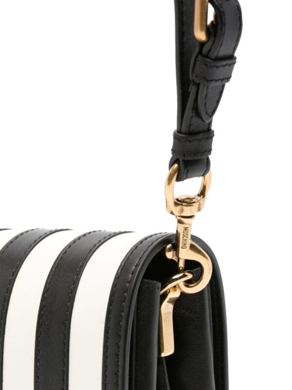 Moschino striped leather shoulder bag - Image 4