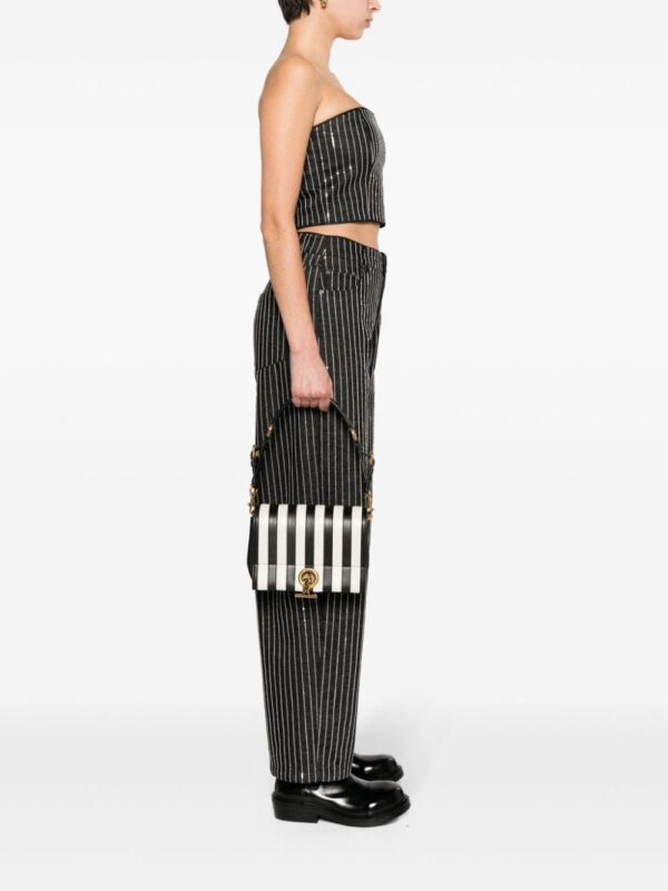 Moschino striped leather shoulder bag - Image 2