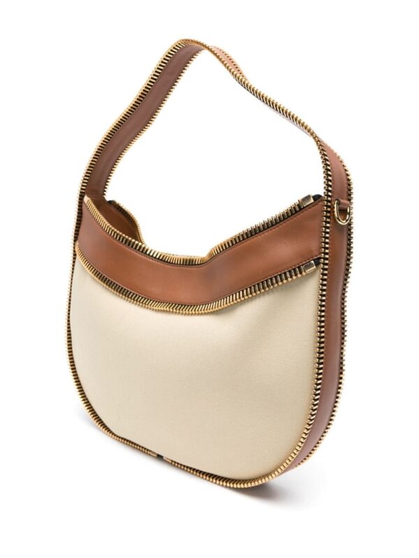 Moschino exposed-zip canvas shoulder bag - Image 3
