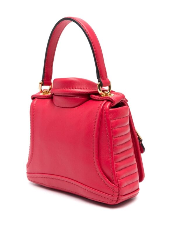Moschino logo-patch leather tote bag - Image 3
