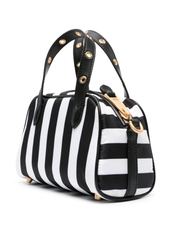 Moschino logo-lettering striped tote bag - Image 3