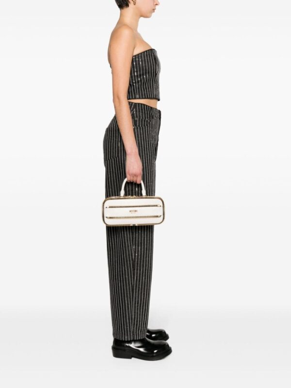 Moschino exposed-zip leather tote bag - Image 2
