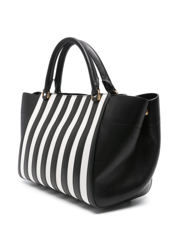 Moschino striped leather tote bag - Image 3